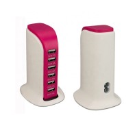 New Design High Quality Usb Adaptor  6 USB Port  Mobile Phone Charger